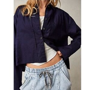 BNWT Free People Remade Poplin Shirt
